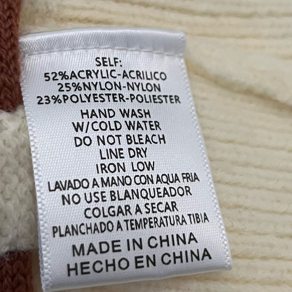 Listicle Beige Brown Floral Embroidered Knit Cardigan NWT Small - Picture 8 of 14